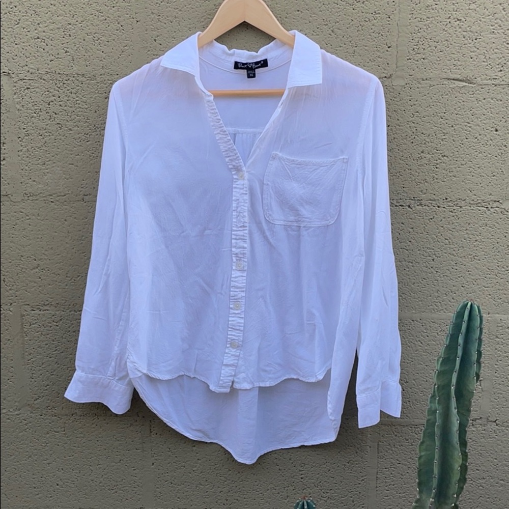 Velvet heart button up blouse